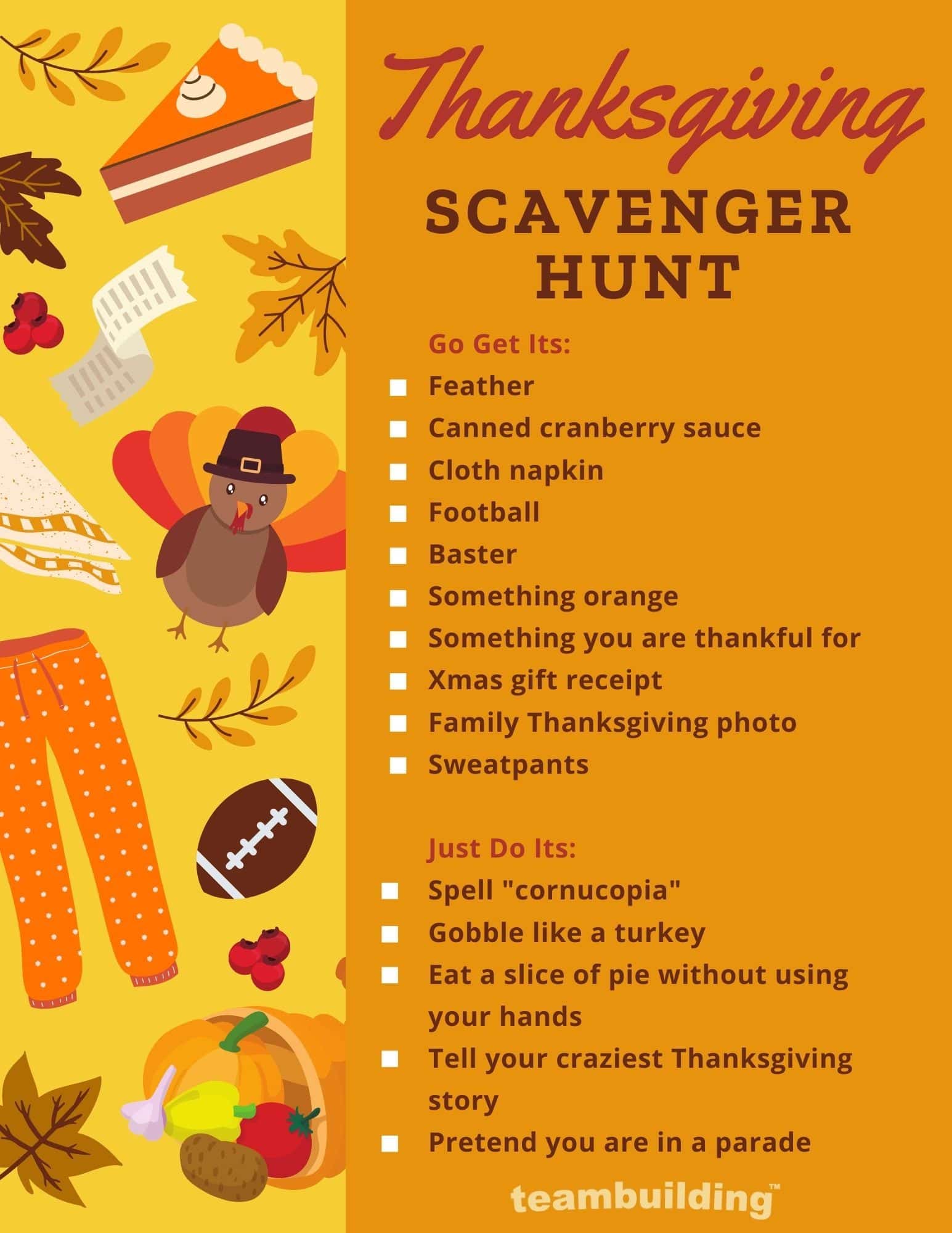 Thanksgiving scavenger hunt template